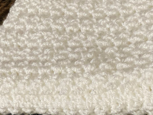 Snow Sparkle White Crochet Pullover Sweater