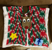 Load image into Gallery viewer, Christmas Short Sleeve Crochet Sweater