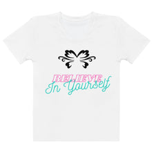 Load image into Gallery viewer, &quot;Believe In Yourself&quot; Women&#39;s White T-shirt