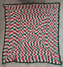 Load image into Gallery viewer, Crab Stitch Border Crochet Lap Blanket