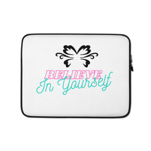 Load image into Gallery viewer, &quot;Believe in Yourself&quot; White Laptop Case
