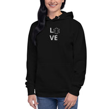 Load image into Gallery viewer, &quot;Love&quot; Austism Unisex Black Hoodie