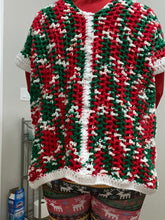 Load image into Gallery viewer, Christmas Short Sleeve Crochet Sweater